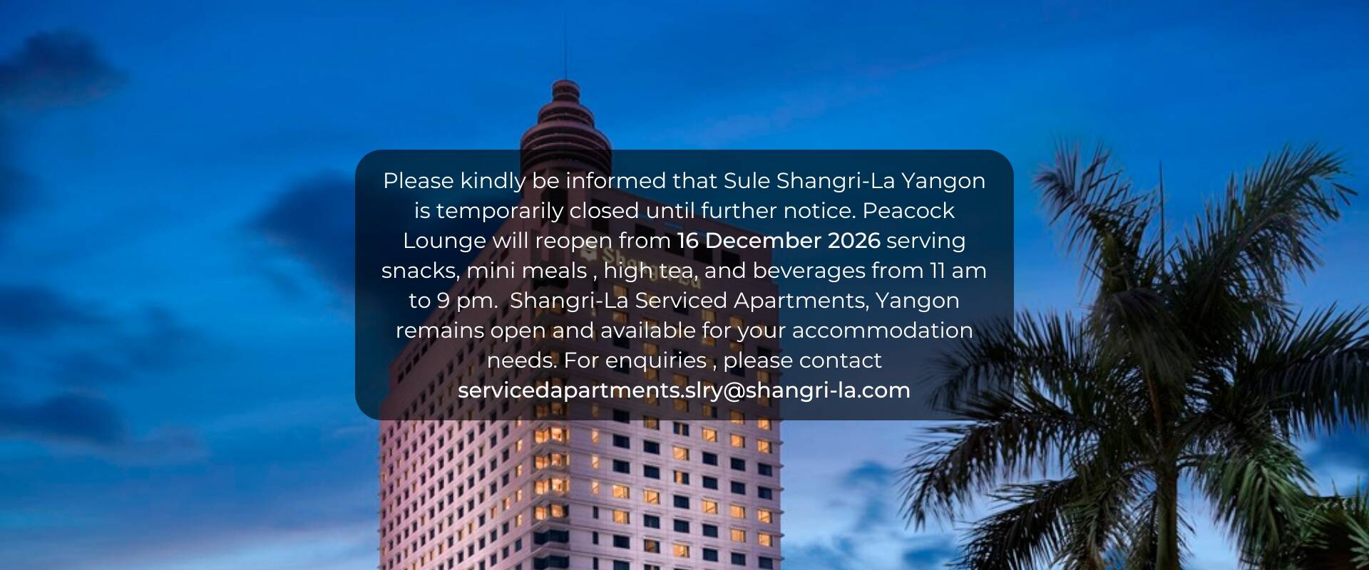 Sule Shangri-La, Yangon
